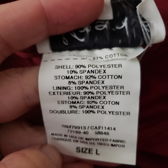 Maternite Maternity Red Velvety Skirt Women's Large L Full Panel Stretch Waist - Picture 5 of 6